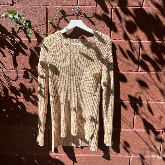 Chunky Knit Pastel Neon Sweater - Picture 3 of 8